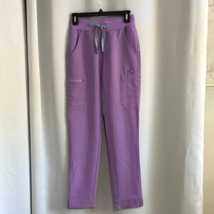 FIGS Technical Collection Yola Yoga Purple Lilac Dawn Scrub Pants XXS Tall Women